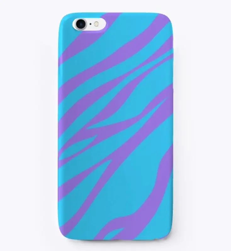 Blue and Purple Zebra Print