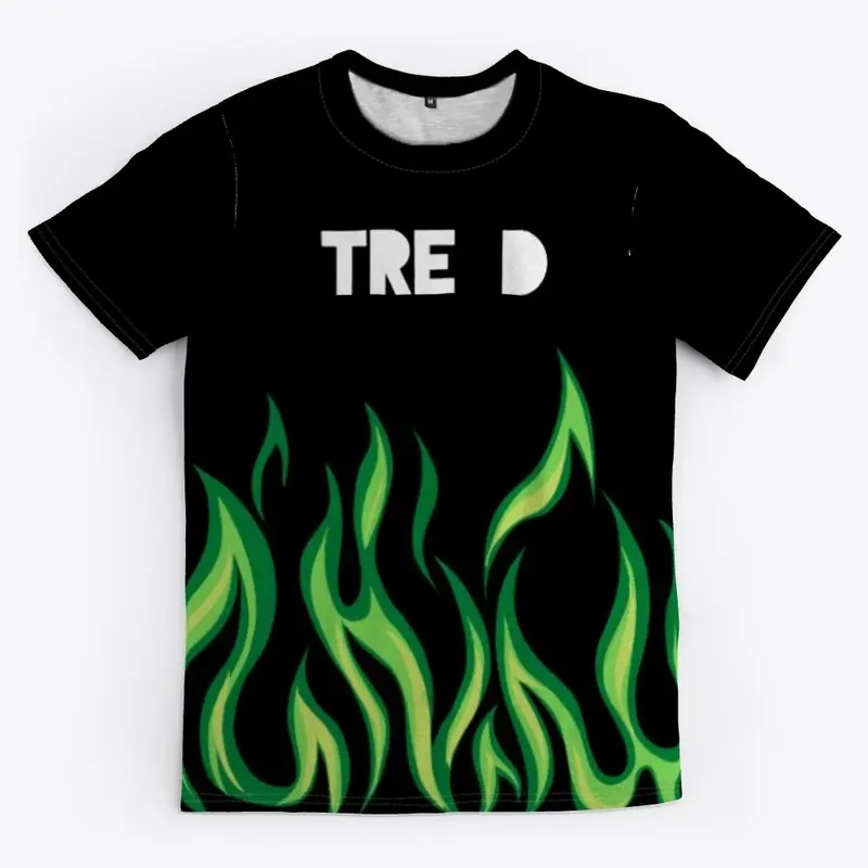 Tre D Green Flames